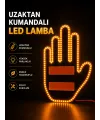 Led Işık El İşareti Araç Camı İçin Uzaktan Kumandalı