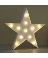 Led Işıklı Beyaz Yıldız Gece Lambası