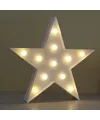 Led Işıklı Beyaz Yıldız Gece Lambası