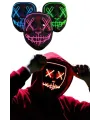 Led Işıklı Neon Maske Cadılar Bayramı Maskesi Korkunç Korku Maskesi