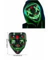 Led Işıklı Neon Maske Cadılar Bayramı Maskesi Korkunç Korku Maskesi