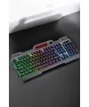 Led Işıklı Oyuncu Klavye Usb Girişli Rgb Işıklı Q Klavye Mouse Hediyeli