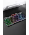 Led Işıklı Oyuncu Klavye Usb Girişli Rgb Işıklı Q Klavye Mouse Hediyeli