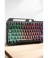 Led Işıklı Oyuncu Klavye Usb Girişli Rgb Işıklı Q Klavye Mouse Hediyeli