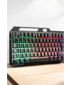 Led Işıklı Oyuncu Klavye Usb Girişli Rgb Işıklı Q Klavye Mouse Hediyeli