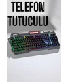 Led Işıklı Oyuncu Klavye Usb Girişli RGB Işıklı Q Klavye Mouse Hediyeli