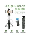 Led Işıklı Selfie Çubuğu Bluetooth Kumandalı Kablosuz Tripot Selfie Monopod Selfie Stick
