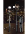 Led Işıklı Selfie Çubuğu Bluetooth Kumandalı Kablosuz Tripot Selfie Monopod Selfie Stick