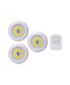 Led Lamba 3lü Uzaktan Kumandalı Yapışkanlı