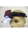 Lens Takmalı 4 Lens Led Lambalı Şapka Tip Büyüteç