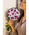 Leopar Desenli Kore Yelpaze 20 cm