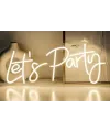 Lets Party Yazılı Neon Led