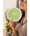 Limon Desenli Kore Yelpaze