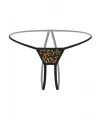 Liona Ağı Açık Büyük Beden Leopar Desenli Fantezi G String