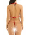 Liona Kırmızı Mikro Bikini Fantezi İç Çamaşırı Takımı