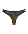 Liona Leopar Desenli Dantelli Fantezi G String Külot