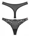 Liona Siyah Dantelli Fantazi G String Külot