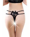 Liona Siyah Dantelli Kadın Fantazi String Tanga