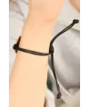 ietaks™ LOVE (Aşık) Siyah Deri İpli Unisex Mood Bileklik