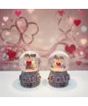 Love Tasarımlı Işıklı Mini Kar Küresi