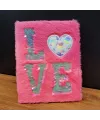Love Tasarımlı Peluş Defter
