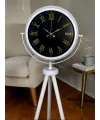 Lüks Beyaz Tripod Ayaklı Saat