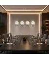 LuxTime Gold Series 36 Cm 4 lü Tabelalı Dünya Duvar Saati