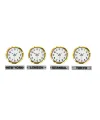 LuxTime Gold Series 36 Cm 4 lü Tabelalı Dünya Duvar Saati