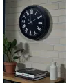 Luxury Black 40 Cm Metal Duvar Saati
