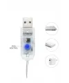 Lw-7 300 Ledli 10 Sarkıt Perde Led Işık, 8 Modlu Uzaktan Kumandalı, 3x3 Metre Peri Telli Led
