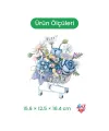 LZ4127 LOZ MAVİ ARABALI ÇİÇEKLER 624 PARÇA BLOCK