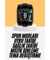 M6 Akıllı Bileklik Siyah Adımsayar Spor Takibi Android Ve İos Uyumlu