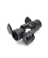 Magnifier 3x Yakınlaştırmalı Dürbün  22mm Ray Uyumlu, Katlanır Yaylı Ayaklı