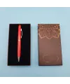 Mandala Desenli Kutulu Kırmızı Touchpen Tükenmez Kalem