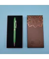 Mandala Desenli Kutulu Yeşil Touchpen Tükenmez Kalem
