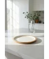 Mango Agacı Pasta Tabağı & Sunum Tabağı 20 Cm Krem