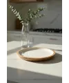 Mango Agacı Pasta Tabağı & Sunum Tabağı 20 Cm Krem