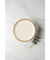 Mango Agacı Pasta Tabağı & Sunum Tabağı 20 Cm Krem