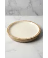 Mango Agacı Pasta Tabağı & Sunum Tabağı 20 Cm Krem