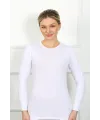  Bayan Uzun Kol Body Beyaz