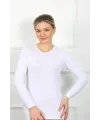  Bayan Uzun Kol Body Beyaz