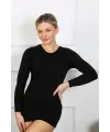  Bayan Uzun Kol Body Siyah