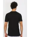  Erkek Açık Yaka Siyah Penye Atlet