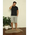  Erkek Siyah 3lü Pijama Takım