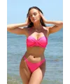  Kadın Dönmeli Straplez Mercan Bikini