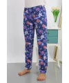  Kadın Pamuklu Alt Pijama Lacivert