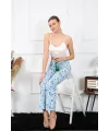  Kadın Pamuklu Alt Pijama Mavi