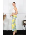  Kadın Pamuklu Alt Pijama Sarı