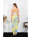  Kadın Pamuklu Alt Pijama Sarı