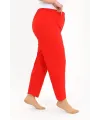  Kadın Pamuklu Büyük Beden Alt Pijama Kırmızı